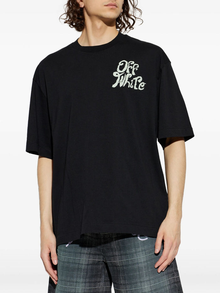 Off White T-Shirts And Polos Black Cotton