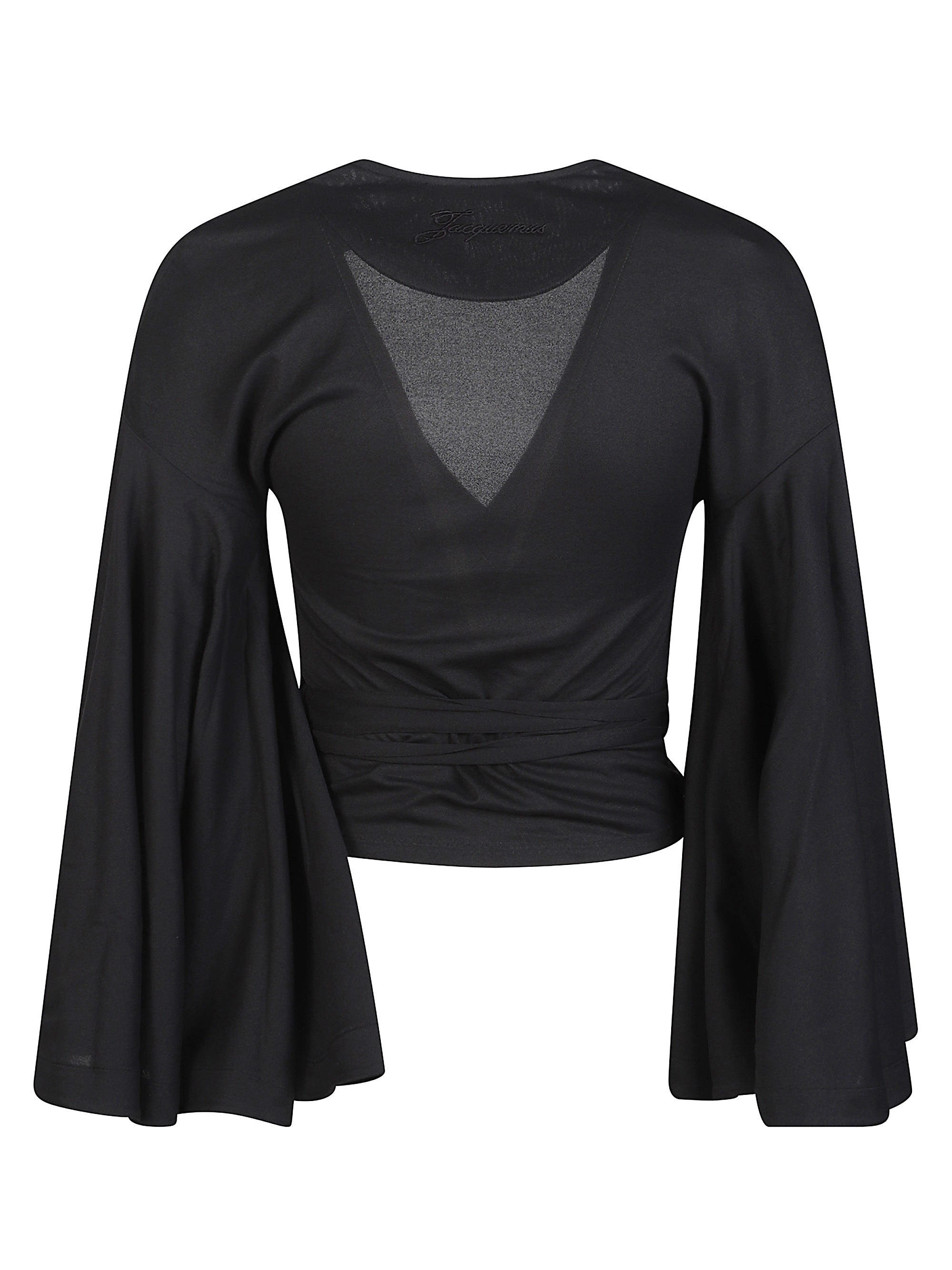 Jacquemus Top Black Paper Recycled Polyester