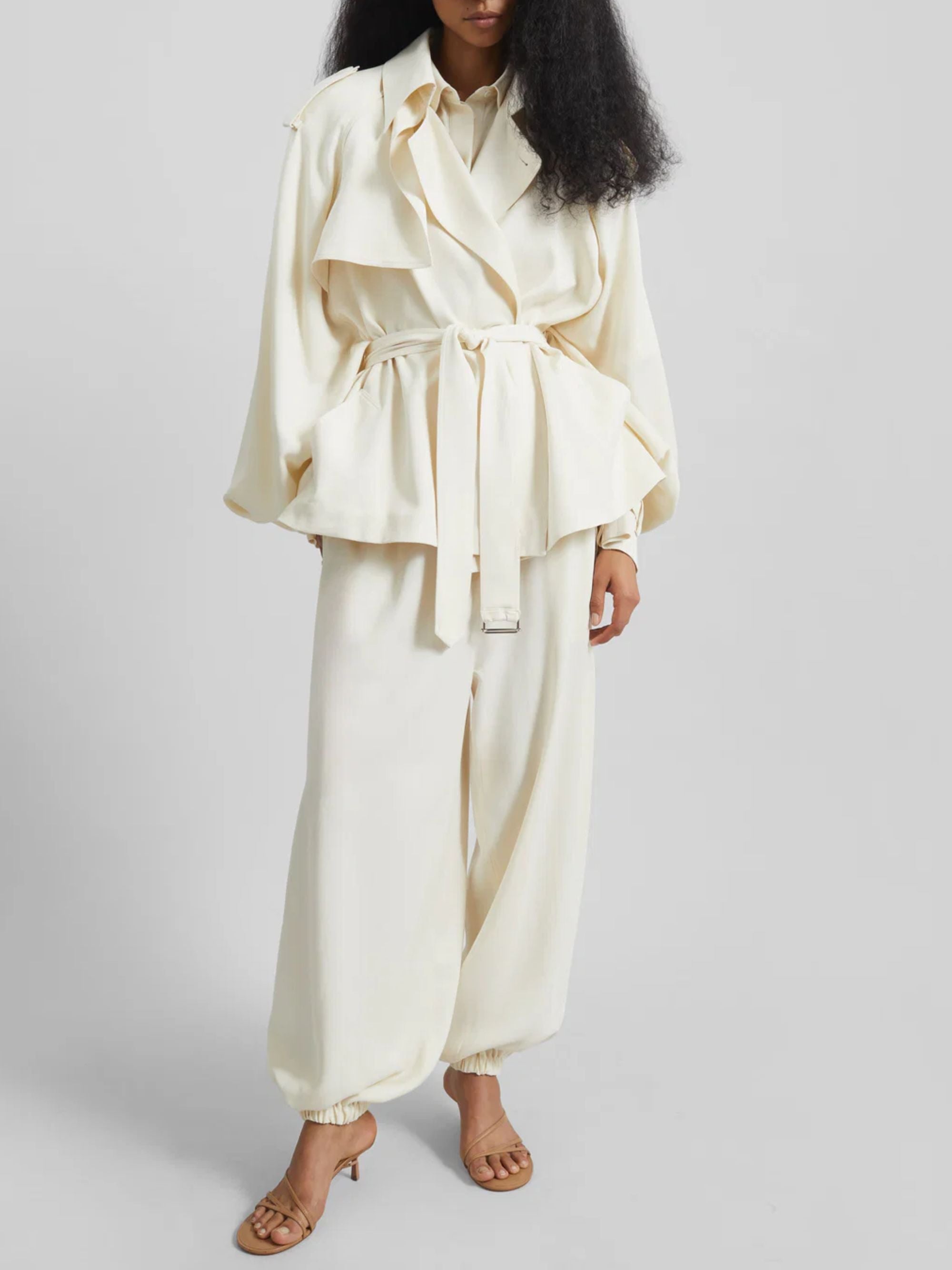 The Frankie Shop Coats Avorio Lyocell