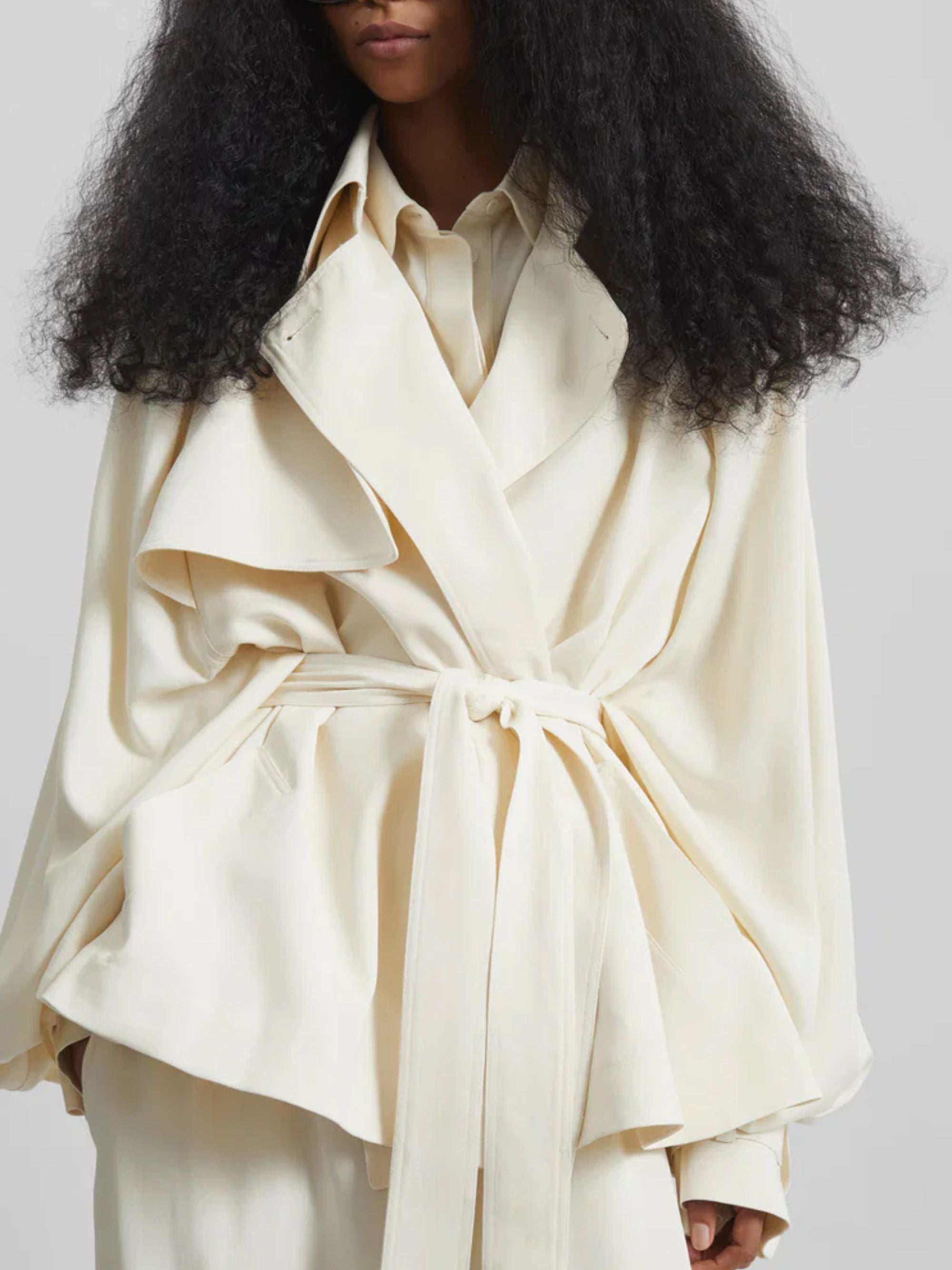 The Frankie Shop Coats Avorio Lyocell