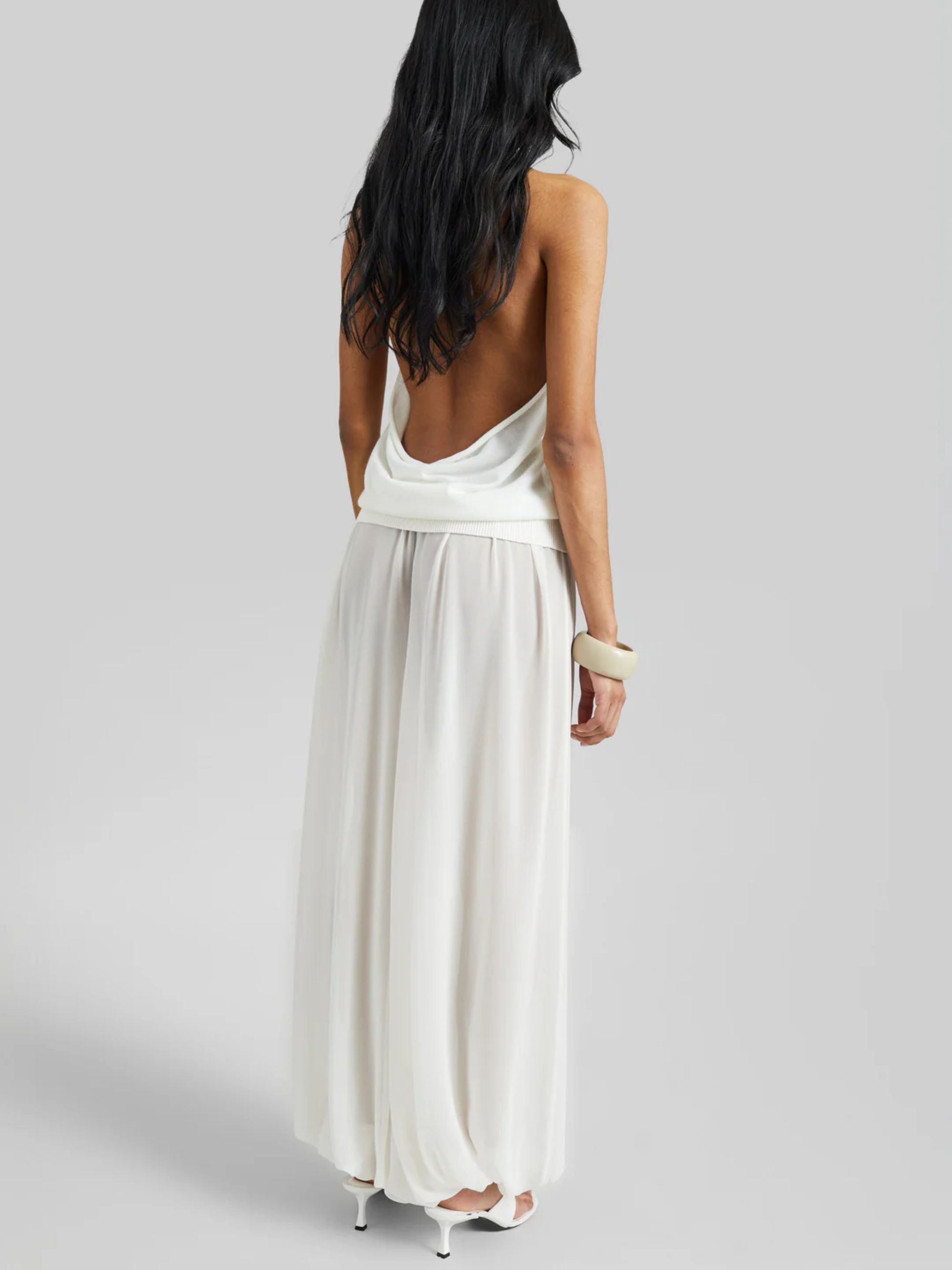 The Frankie Shop Trousers Bianco Polyester
