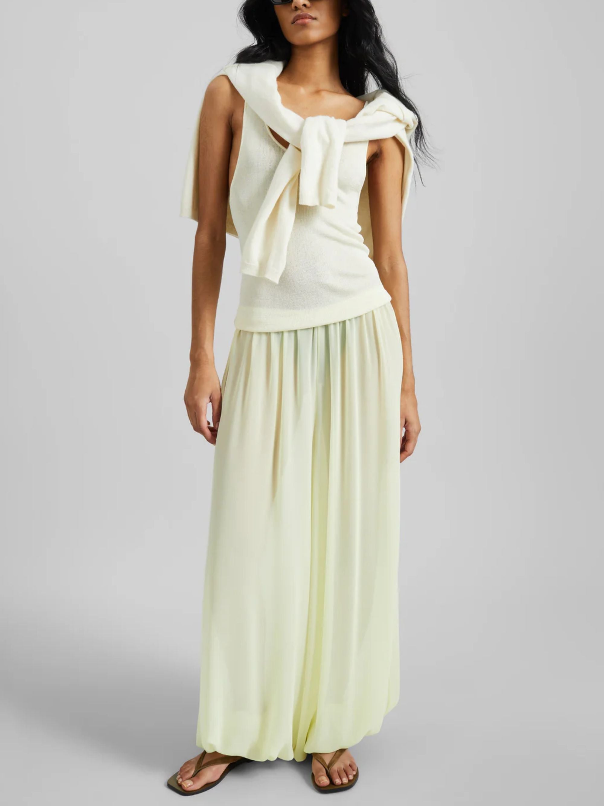 The Frankie Shop Trousers Giallo Polyester