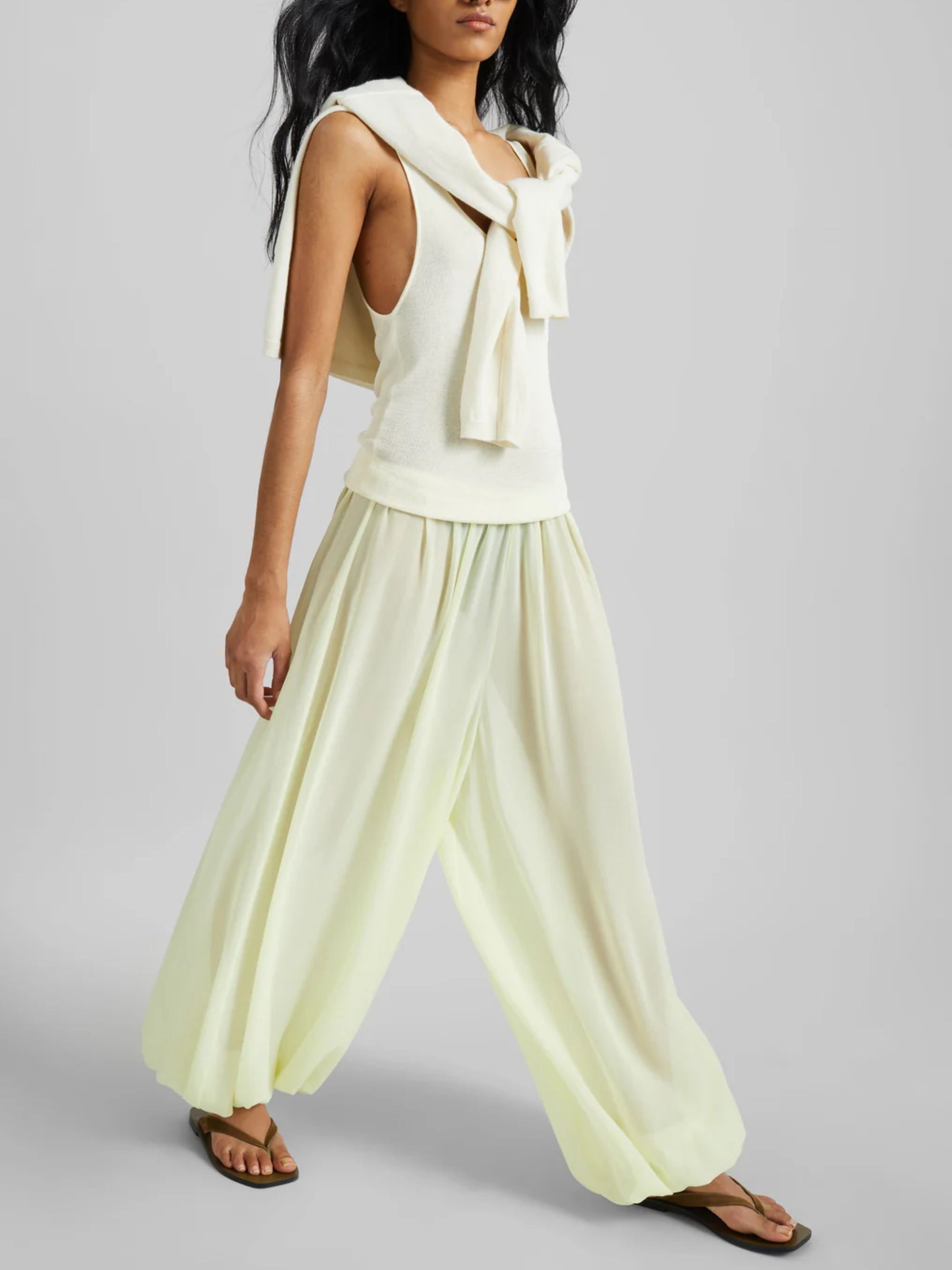 The Frankie Shop Trousers Giallo Polyester