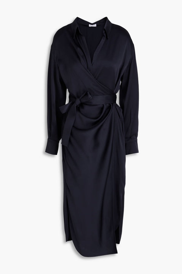 Brunello Cucinelli Womens Deep Blue Wrap Suit One Color