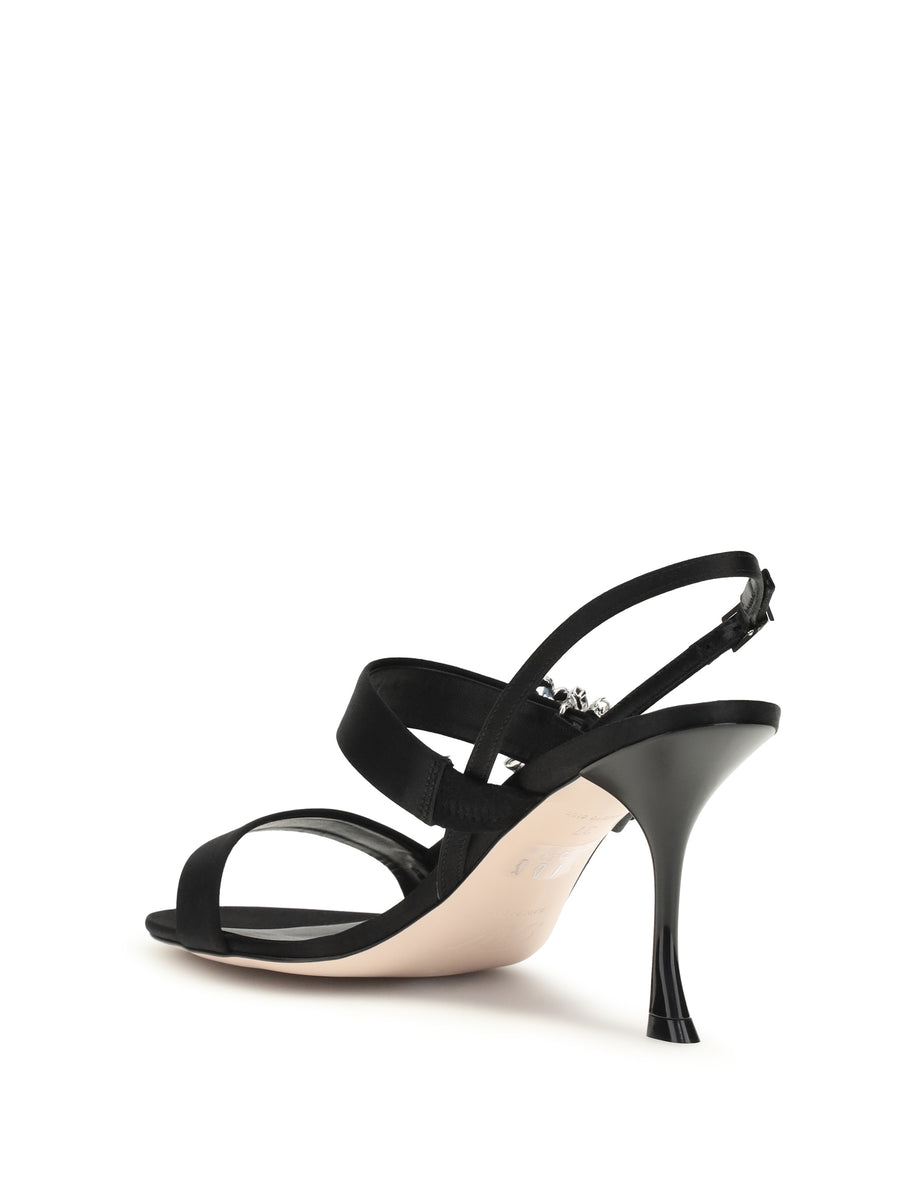 Sandals Bouquet Black Silk