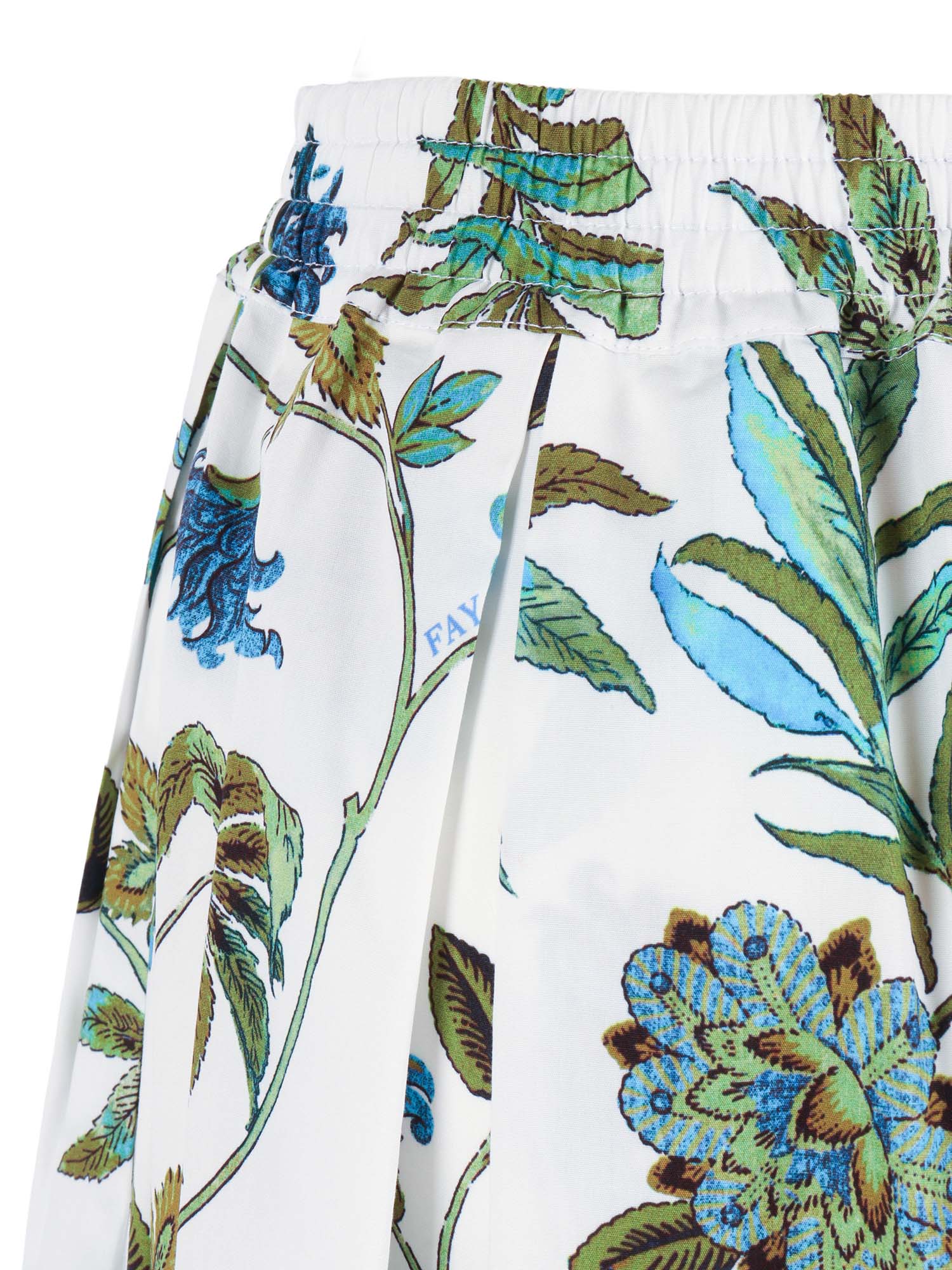 LONG SKIRT WITH ELASTIC WAIST White Cotton