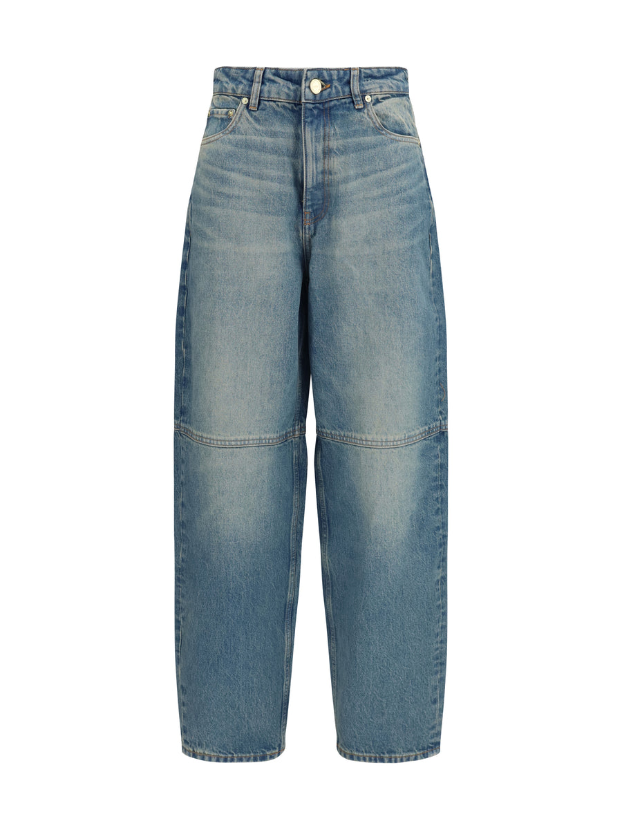 Jeans Stary Rigid Denim Mid Blue Vintage Cotton