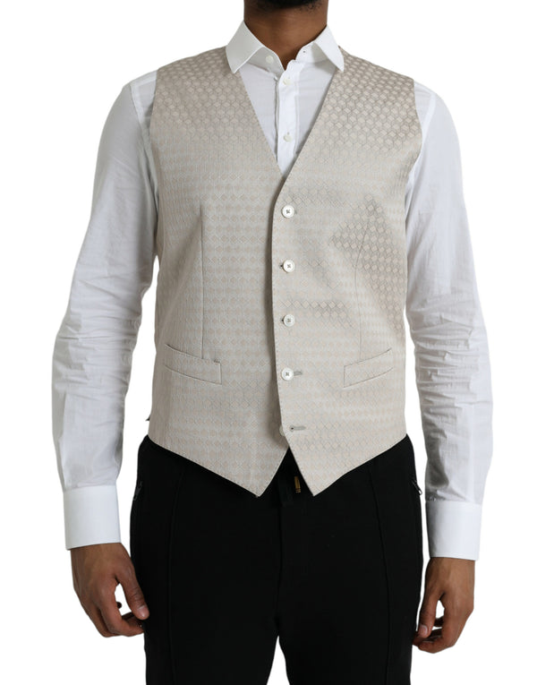 Dolce & Gabbana 46% Cotton 29% Silk 25% Polyester vest in white
