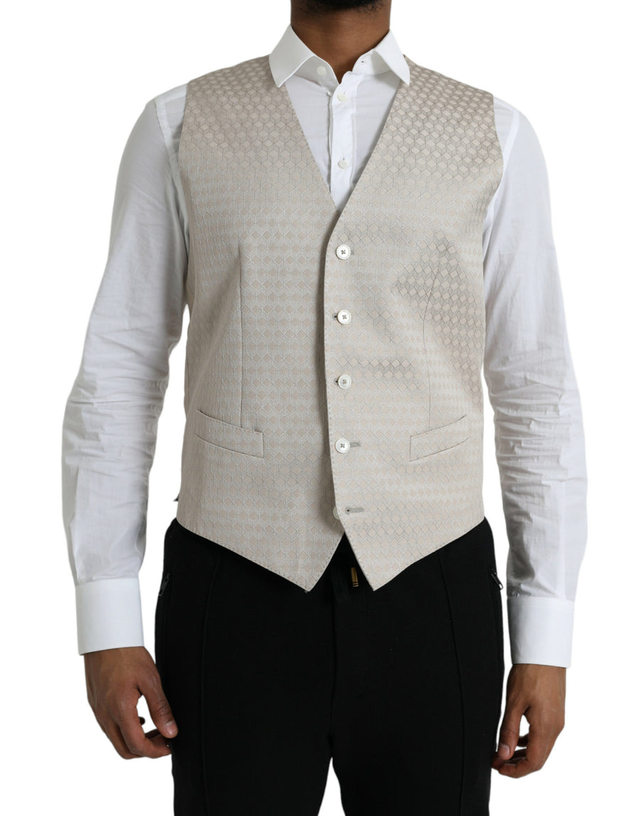 Dolce & Gabbana 46% Cotton 29% Silk 25% Polyester vest in white