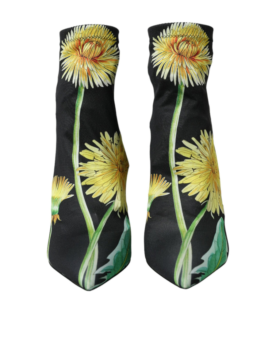 Dolce & Gabbana Fabric stretch boots in black