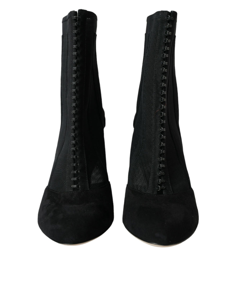 Dolce & Gabbana Mesh heel boot in black