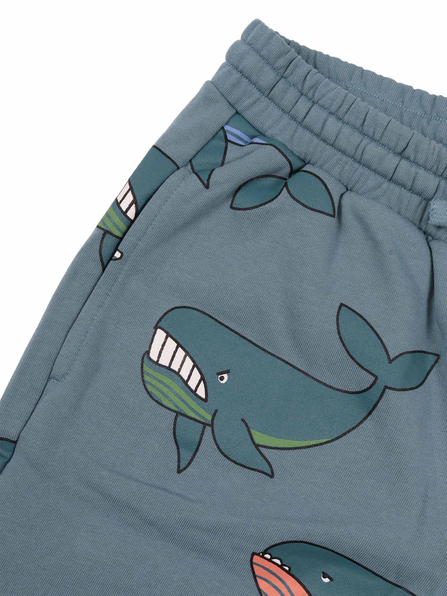 JERSEY SHORTS Blue Cotton