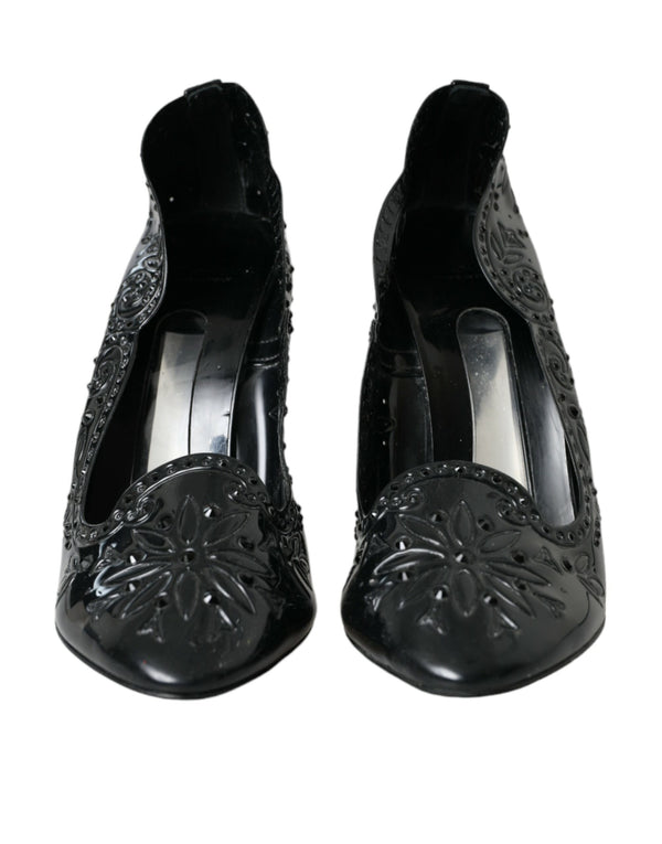 Dolce & Gabbana 90% PVC 10% Leather pump in black