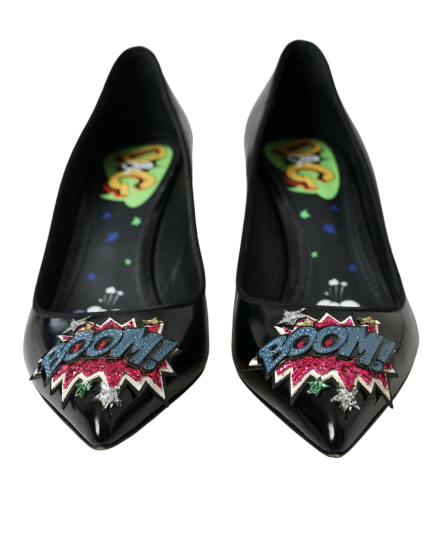 Dolce & Gabbana Leather heel pump in black
