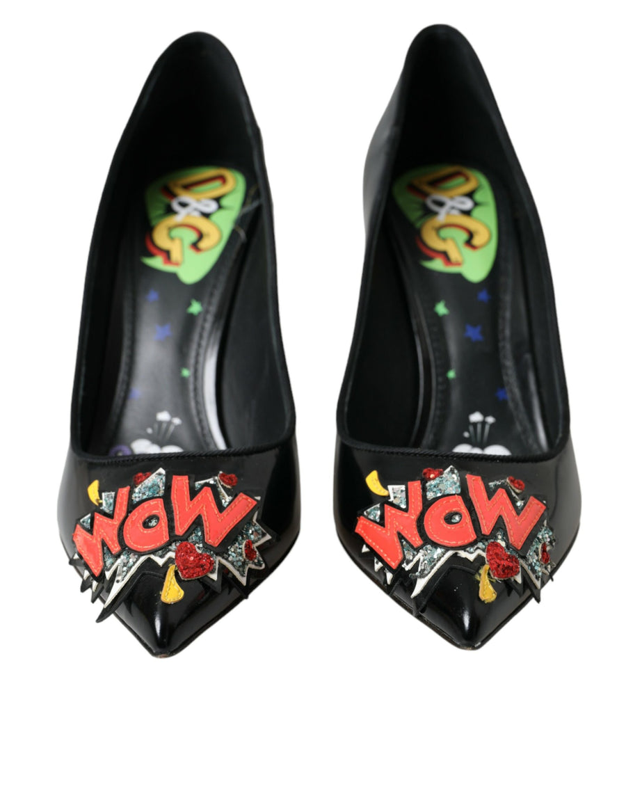 Dolce & Gabbana Leather heel pump in black