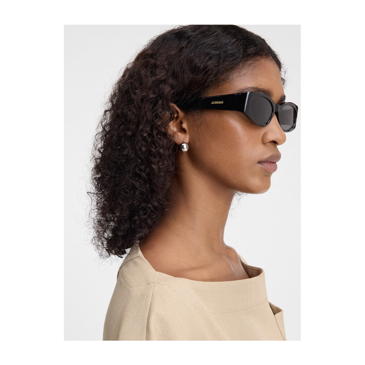 Jacquemus Les Lunettes Jac4 Ovalo Linea Sculptures Brown Acetato Sunglasses