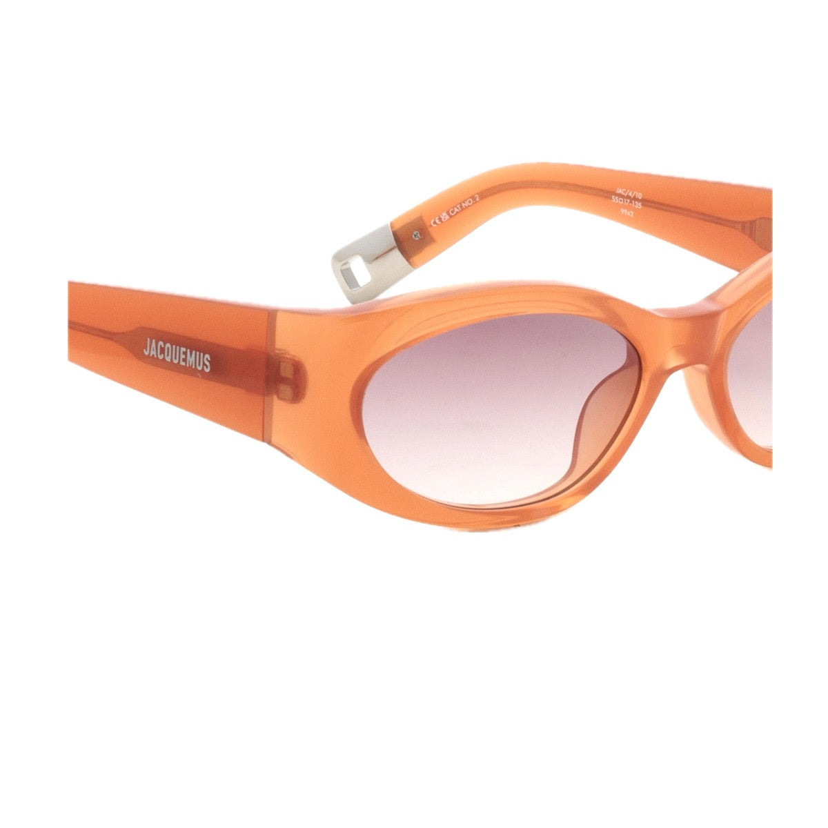 Jacquemus Les Lunettes Jac4 Ovalo Linea Sculptures Orange Acetato Sunglasses