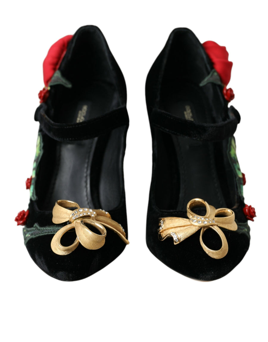 Dolce & Gabbana 15% Silk mary jane heel in black