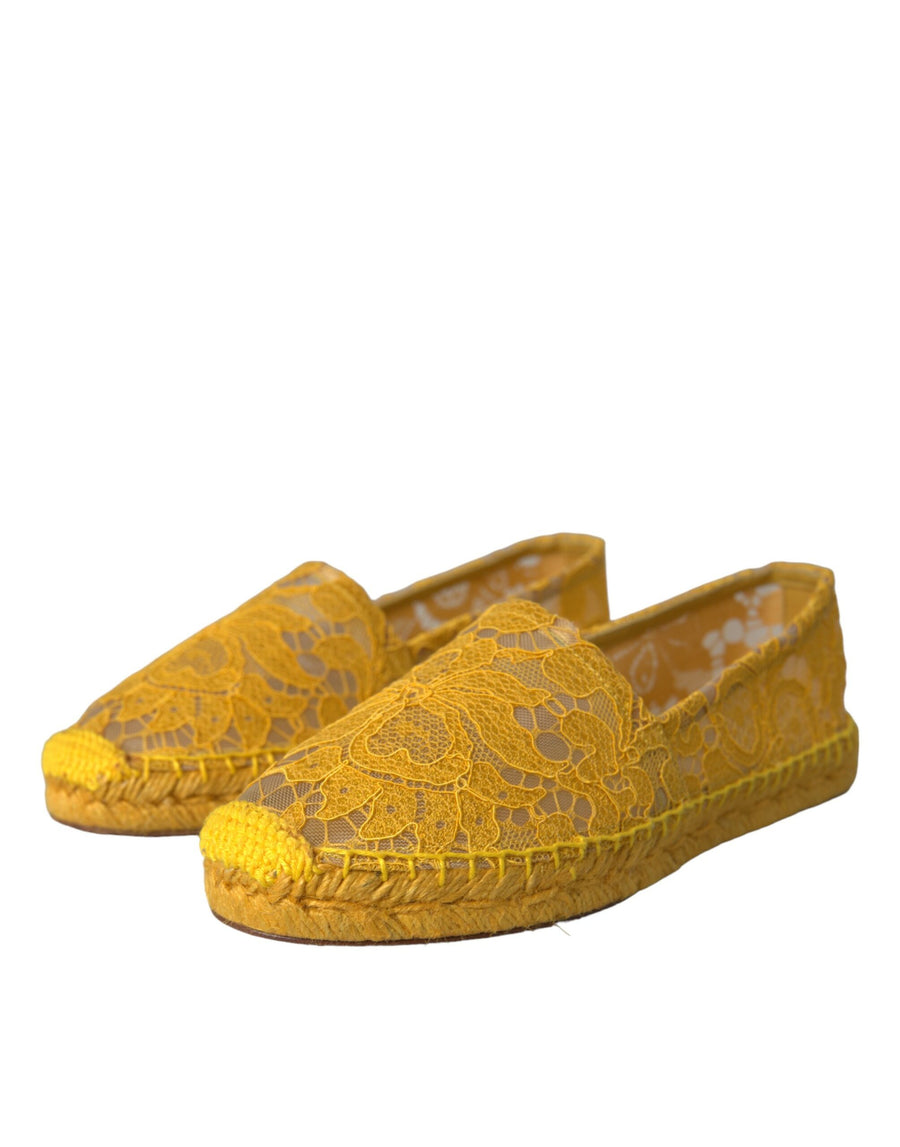 Dolce & Gabbana 56% Viscose 39% Cotton 5% Nylon espadrille flat in yellow