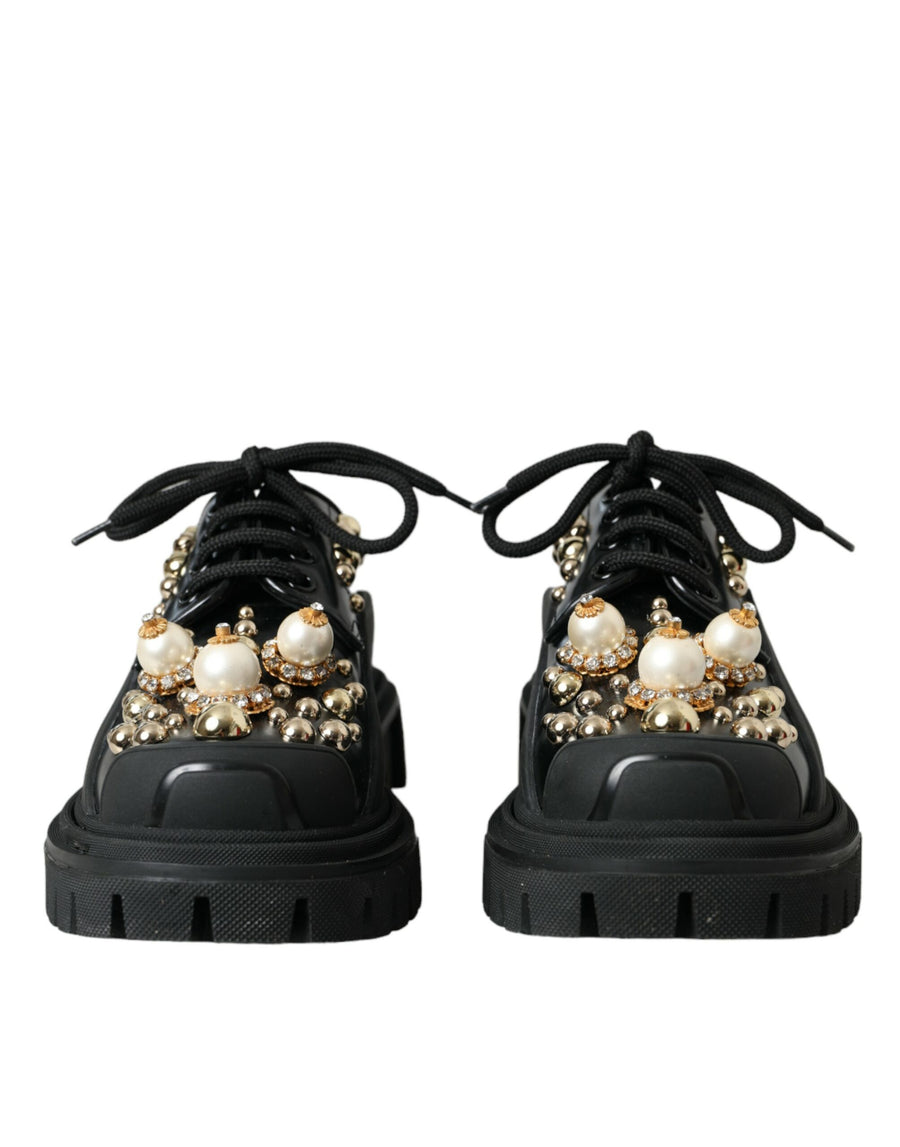 Dolce & Gabbana 100% Leather derby flat in black