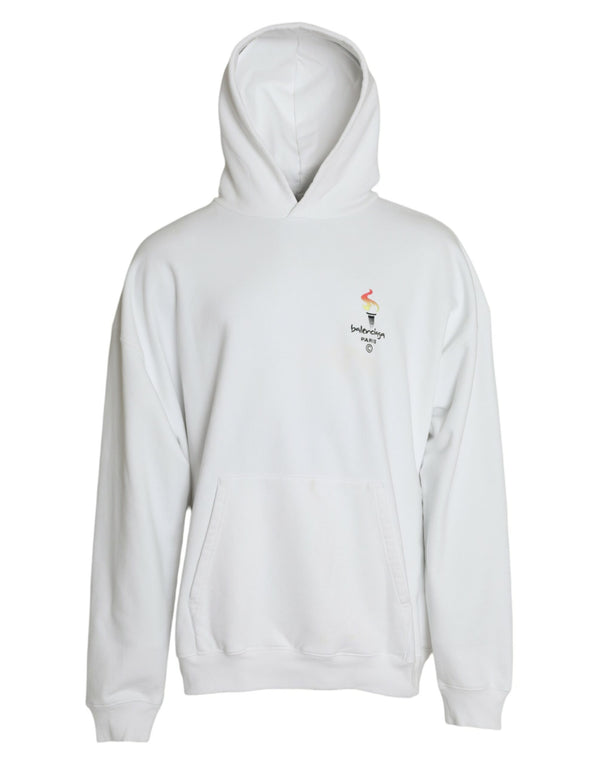 Balenciaga 100% Cotton hoodie in white