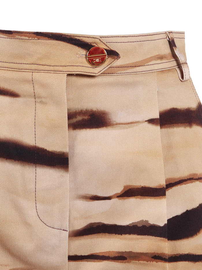 SHORTS Camel Cotton Elastane Bermuda