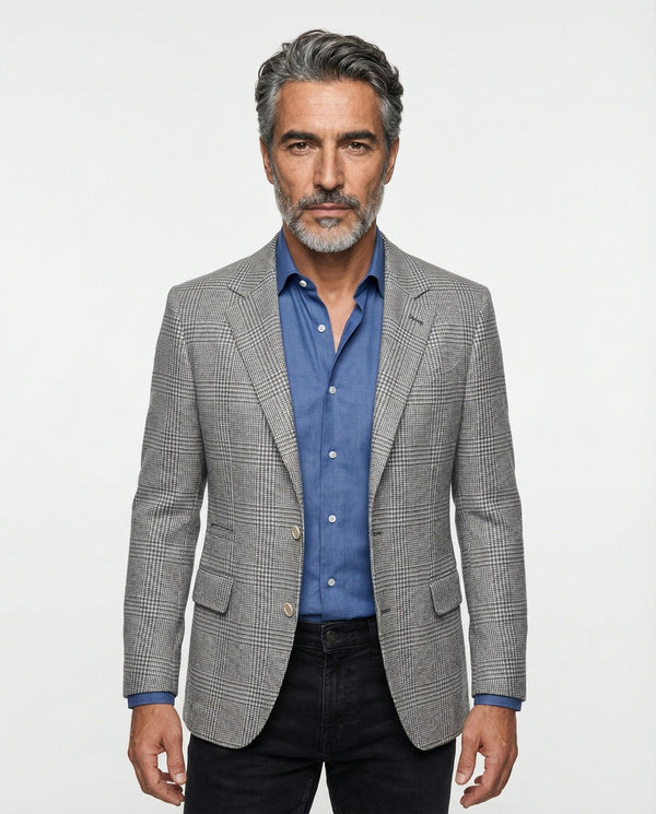 Brunello Cucinelli Mens Grey Wool Blend Blazer One Color Clothing