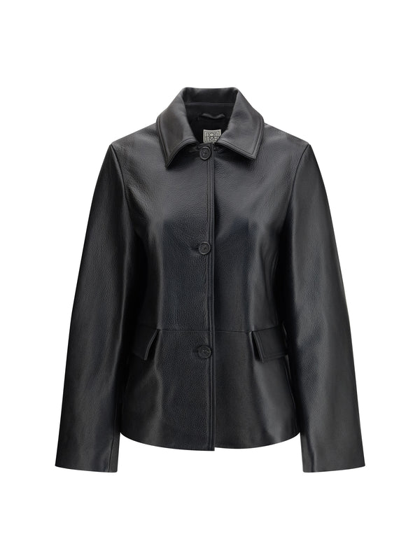 Leather Jacket Grained Black Outer: Cow