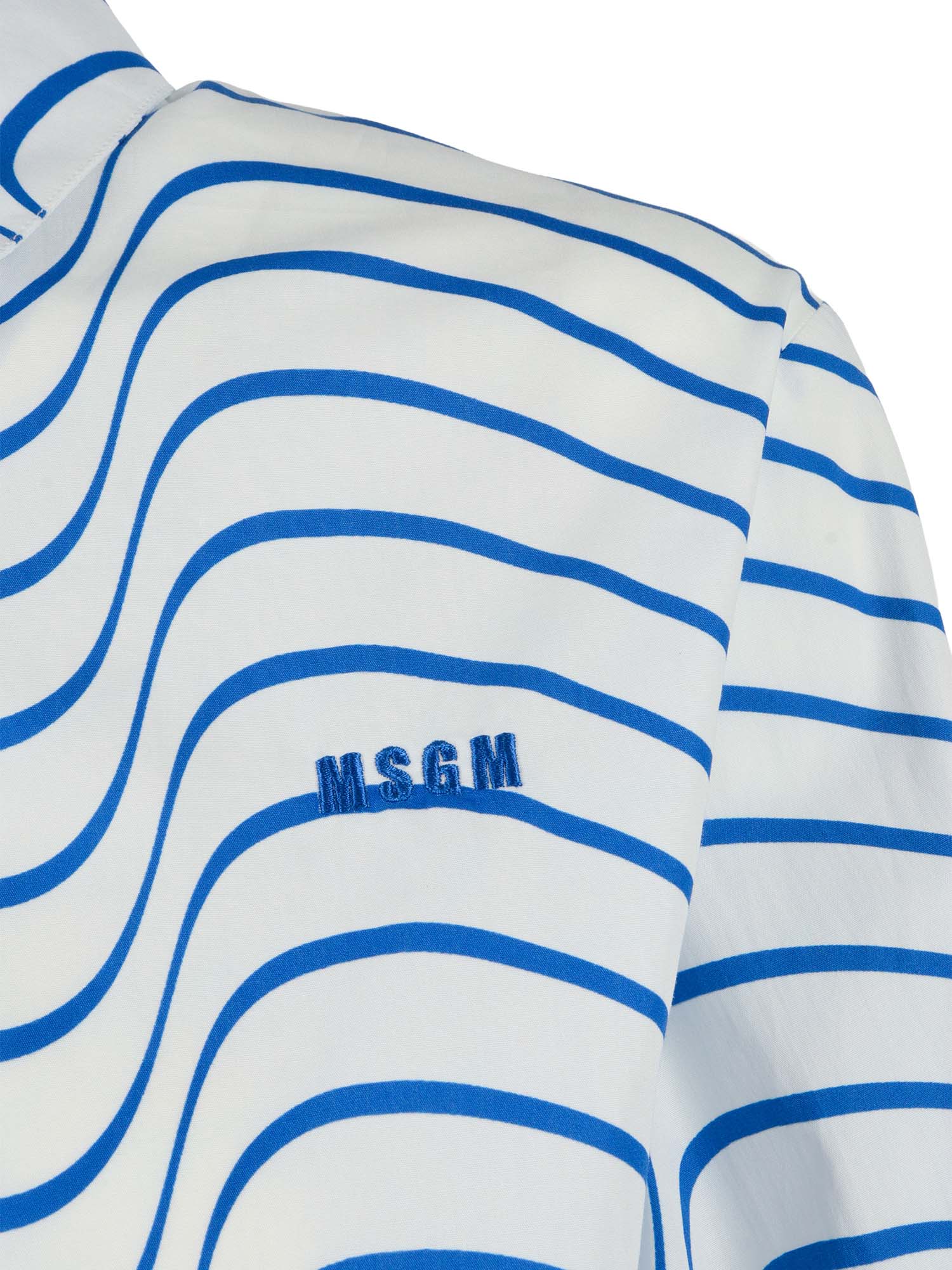POPLIN SHIRT GIRL Blue Cotton