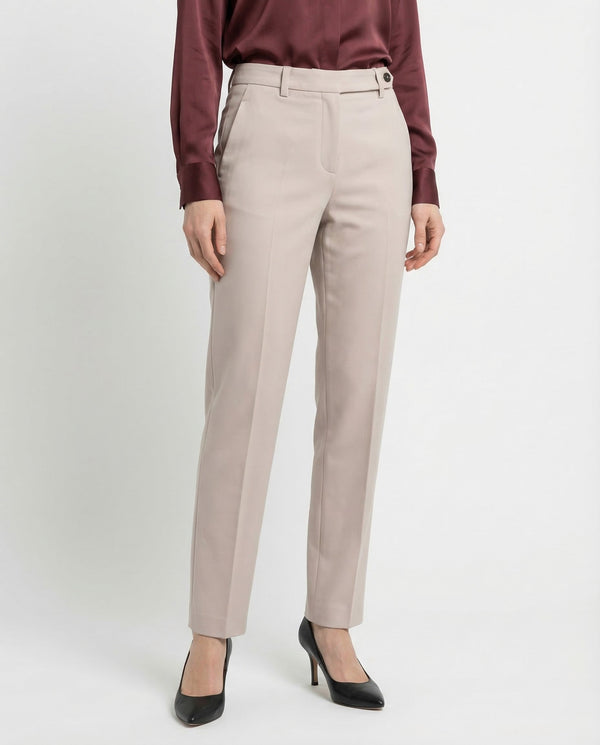 Brunello Cucinelli Womens Light Beige Tailored Trousers Tan