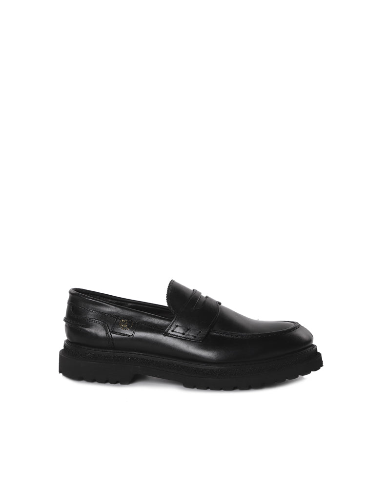 Giuliano Galiano Flat Shoes Black Leather