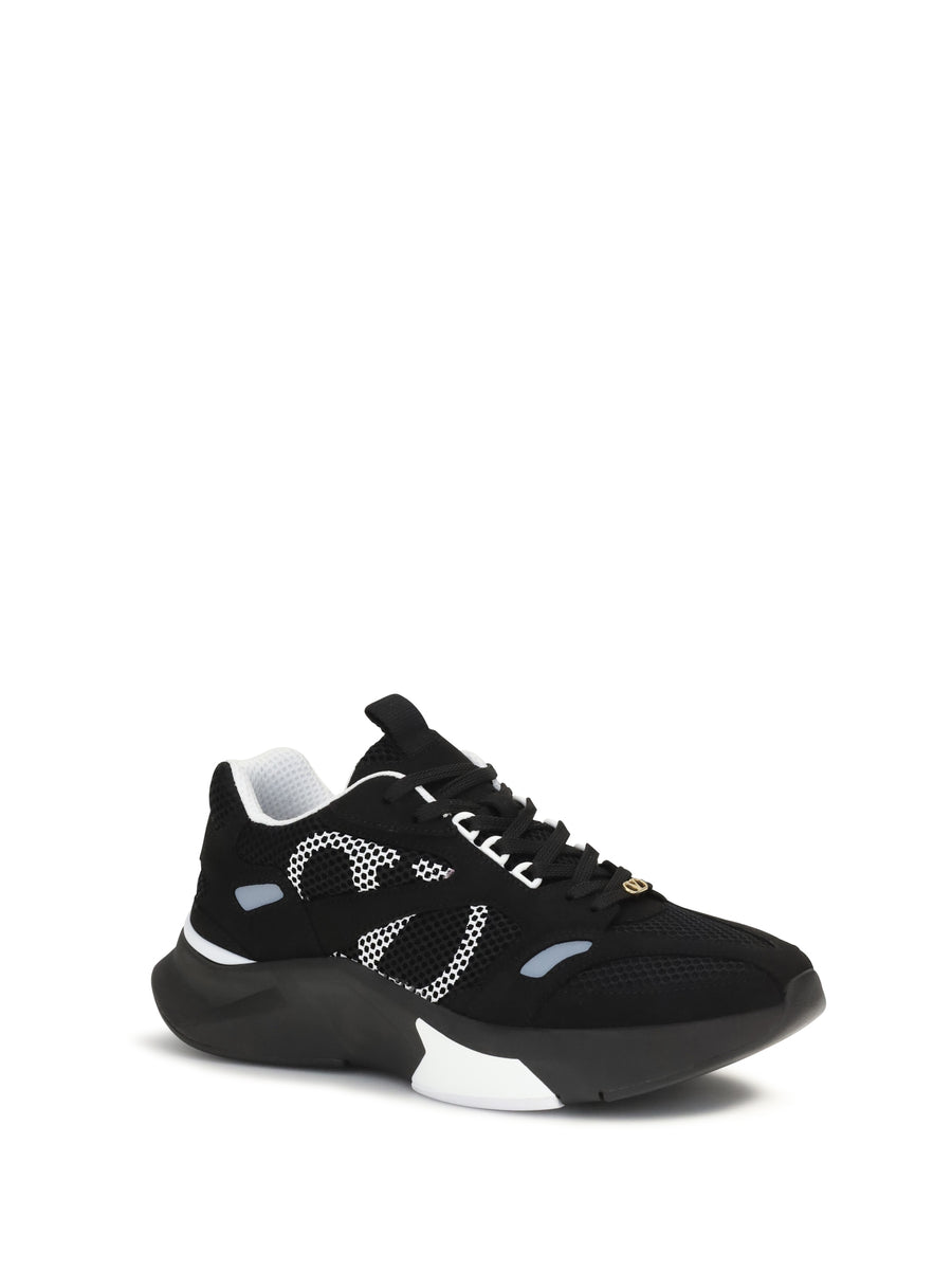 Sneakers Demivee Mesh And Suede Black/black/grey C/white/black-white-black Upper: Fabric Trainers