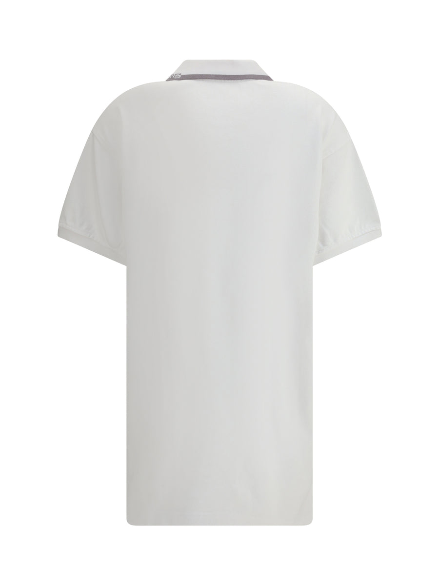 Polo Mini Dress White Cotton