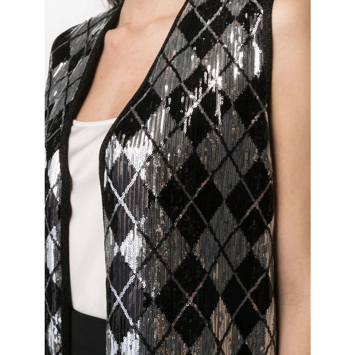 Waistcoat Charlott Silver/black Polyester: 30. Waistcoats