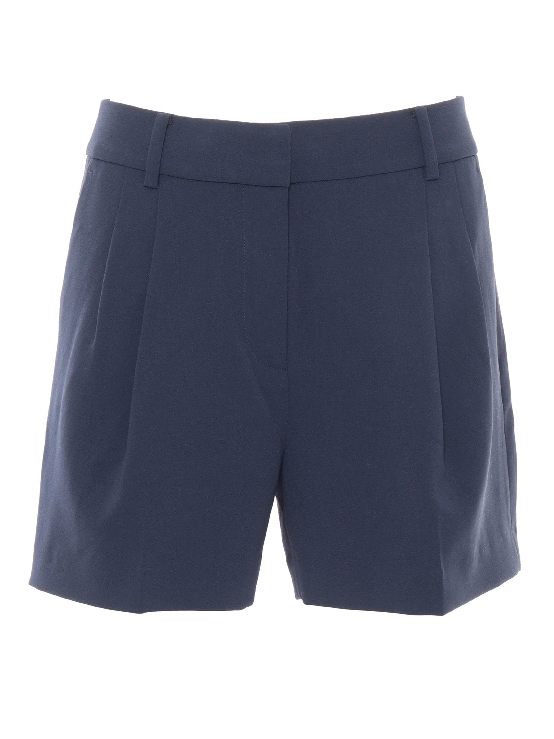 Pleated Short Blue Triacetate Polyester