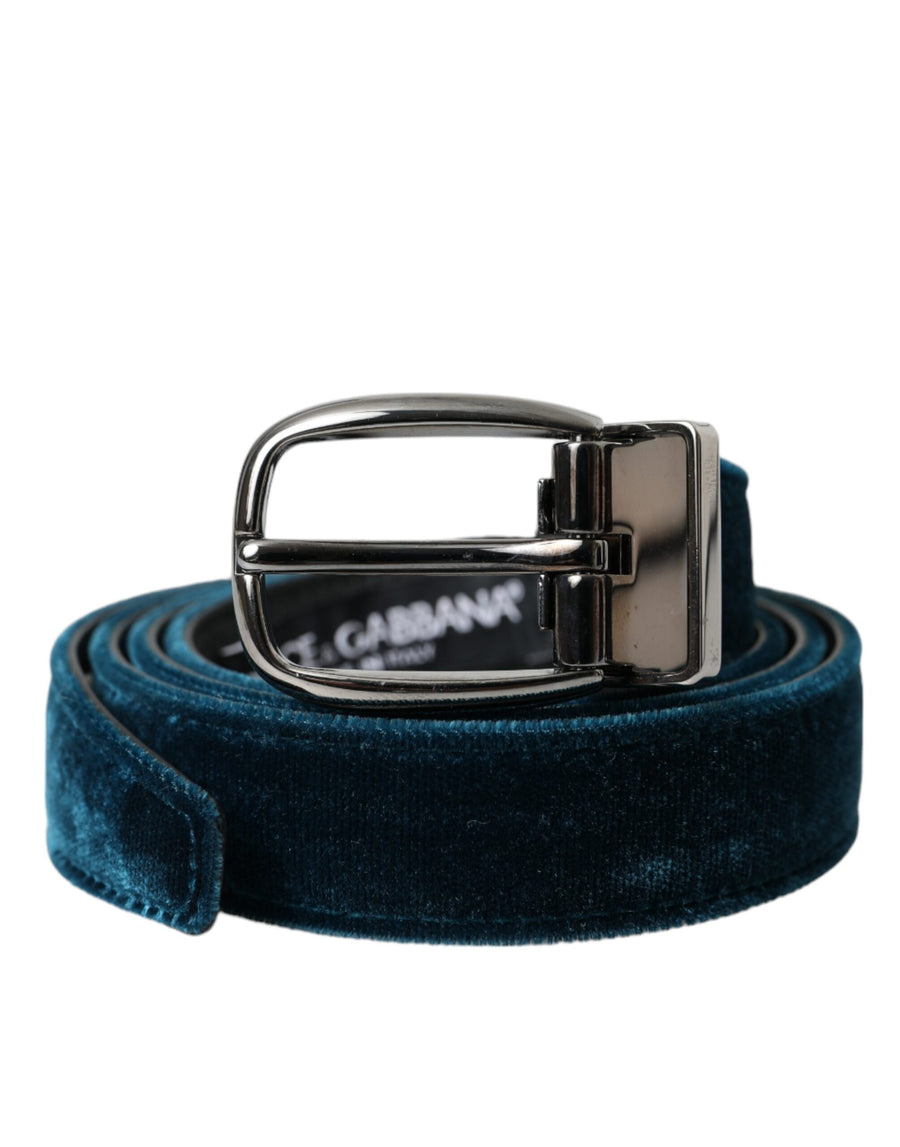 Dolce & Gabbana 100% Velvet Leather belt in blue