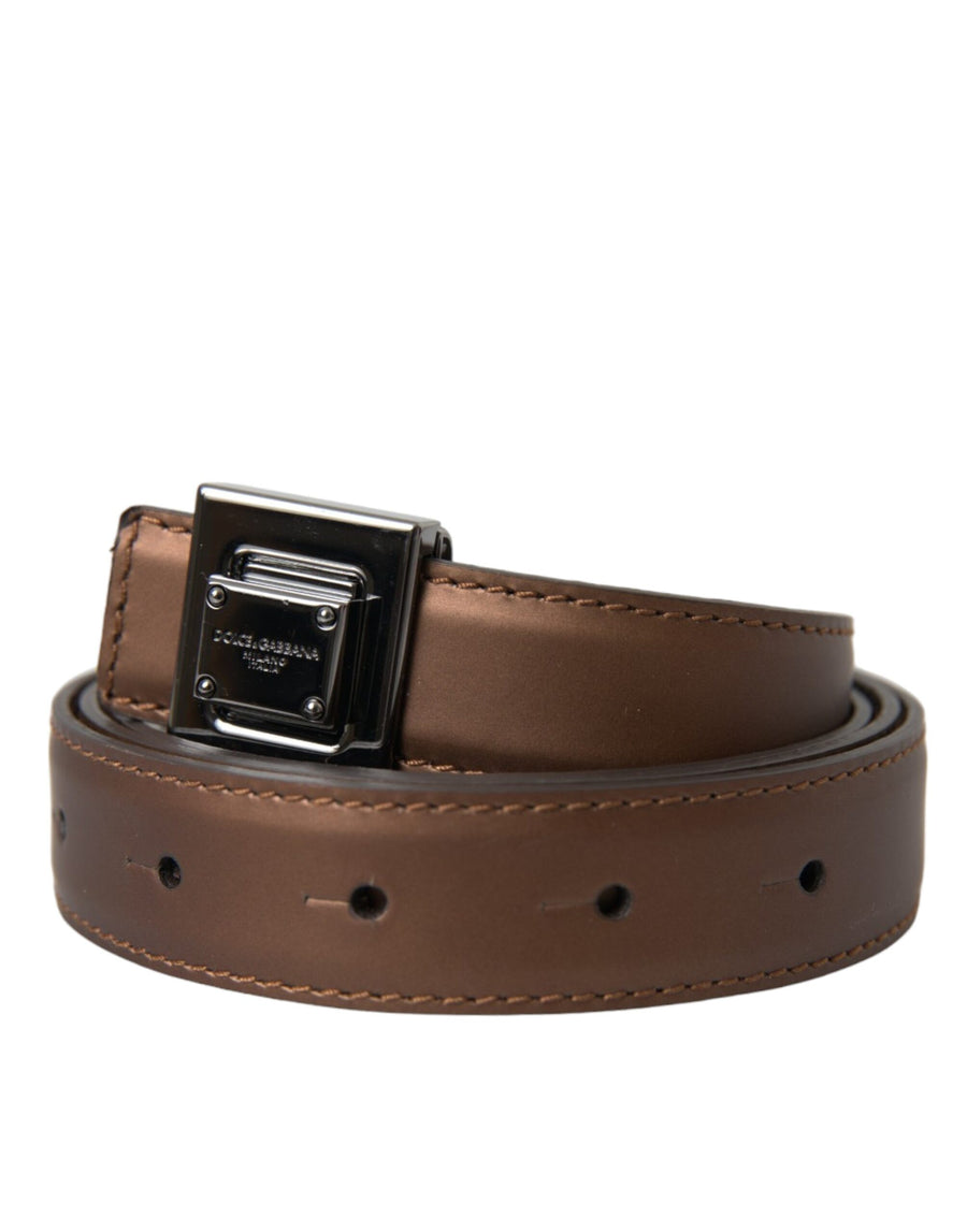 Dolce & Gabbana 100% Leather belt in bronze