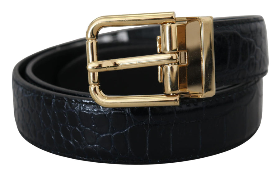 Dolce & Gabbana Exotic Leather belt in black