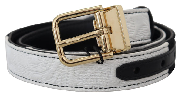 Dolce & Gabbana 35% Acetate 34% Polyester 15% Cotton 9% Nylon 5% Leather 2% Elastane belt in white