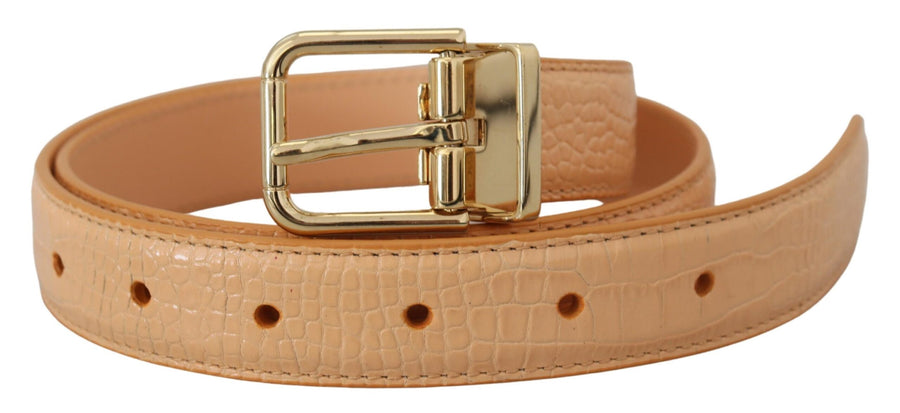 Dolce & Gabbana Exotic Leather belt in beige