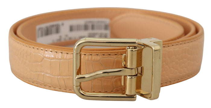 Dolce & Gabbana Exotic Leather belt in beige — view 2