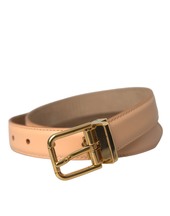 Dolce & Gabbana 100% Calf Leather belt in beige