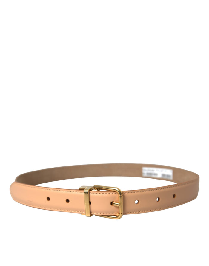 Dolce & Gabbana 100% Calf Leather belt in beige — view 2