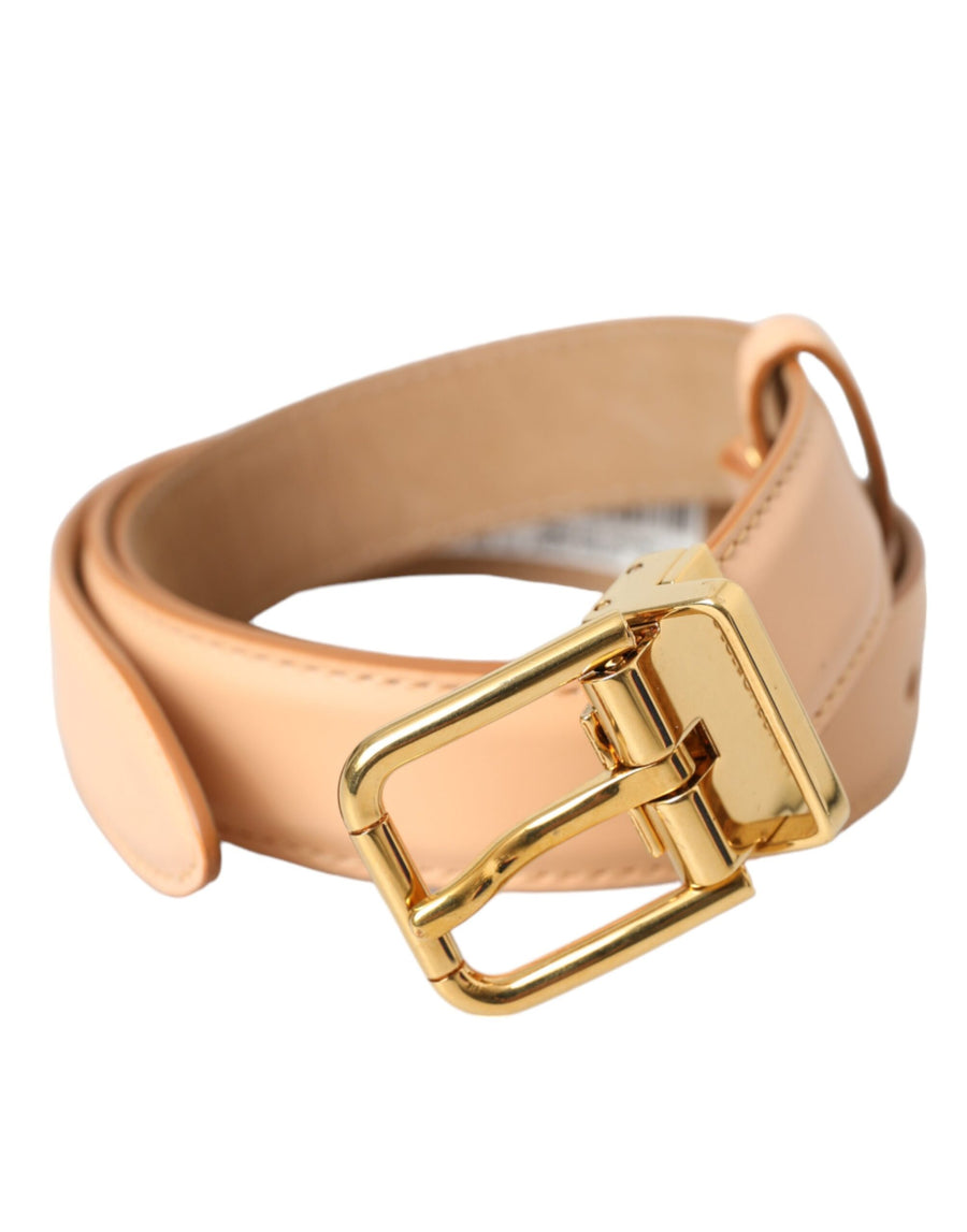 Dolce & Gabbana 100% Calf Leather belt in beige