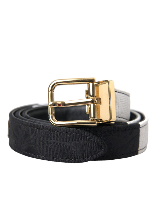 Dolce & Gabbana 35% Acetate 34% Polyester 15% Cotton 9% Nylon 5% Leather 2% Elastane belt in black