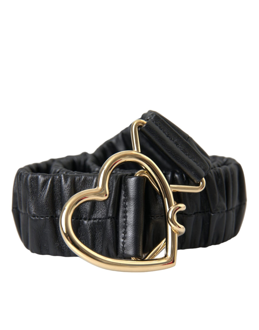 Dolce & Gabbana 100% Calf Leather belt in black