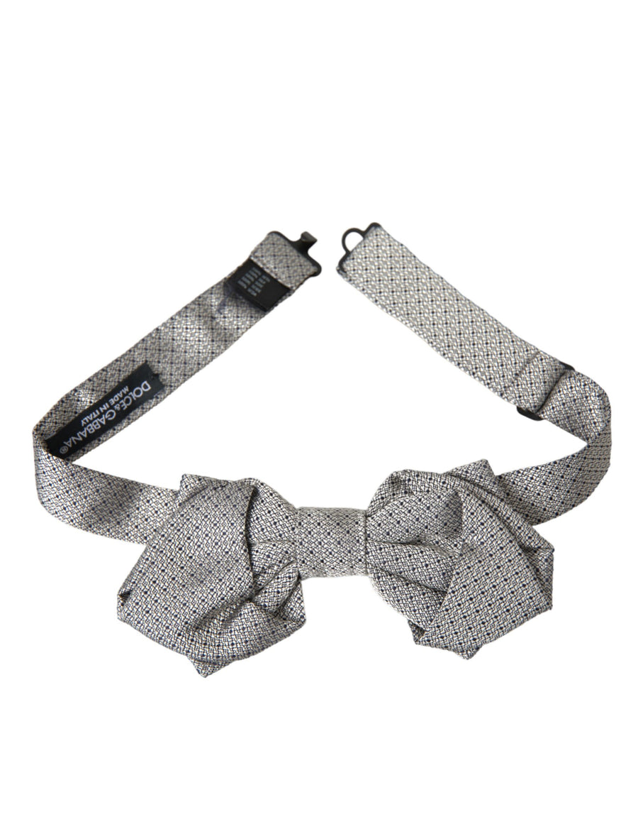 Dolce & Gabbana 100% Silk bow tie in gray