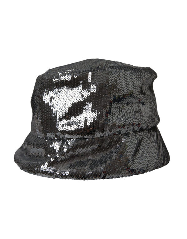 Dolce & Gabbana HAT9526 100% Nylon; Lining: 92% Silk bucket hat in silver