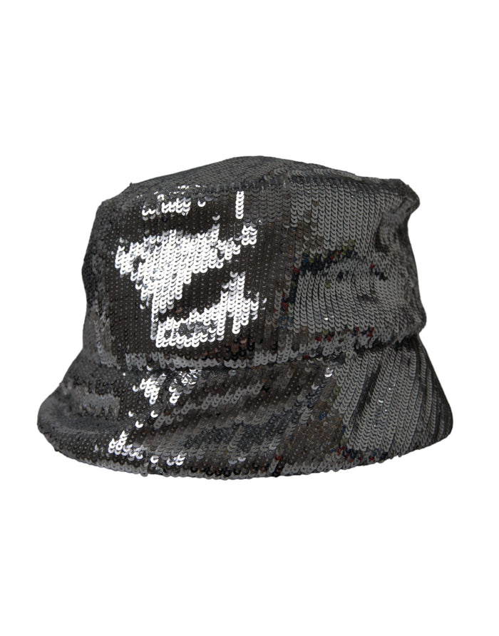 Dolce & Gabbana HAT9526 100% Nylon; Lining: 92% Silk bucket hat in silver