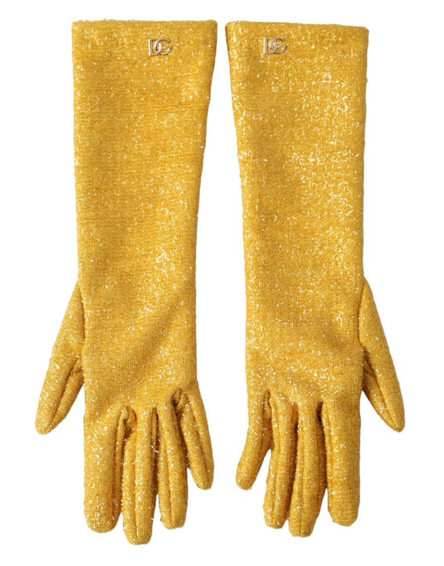 Dolce & Gabbana Lurex gloves in gold
